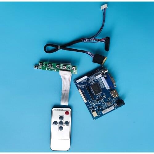 Kit Work for B101AW06 1024x600 Controller Board 40pin panel VGA AV monitor driver display LED HDMI 2AV remote LCD Screen