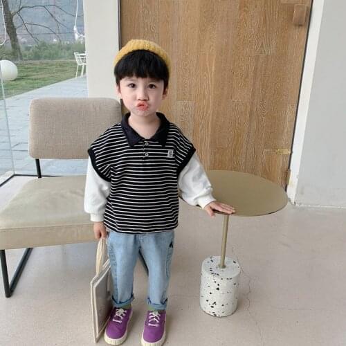 Stripe Spring Autumn Boys Sweatshirts Jacket Coat Kids Overcoat Outwear Teenager Tops Children Clothes Plus Size Cotton High Qua