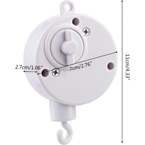 Baby Mobile Crib Bed Bell Toy Windup Movement Music Box Machine Nursery Songs Rotary Room Decor
