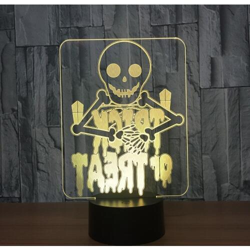 Remote Touch 7 Color Change 3d Desk Lamp Halloween Deco Enfant Chambre Night 3d Table Lamp For Bedroom Lighting