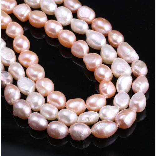 New irregular white pink purple pearl beads Simple and stylish party jewelry gift pearl size 8-9mm
