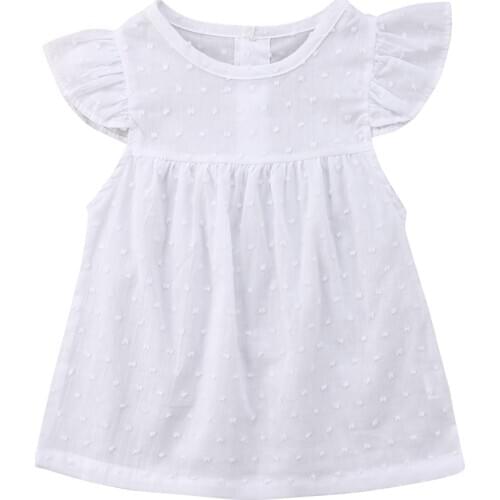 Newborn Infant Clothes Baby Girl White Tulle Princess Dress Summer Toddler Short Sleeves Party Birthday Holiday Tutu Dresses