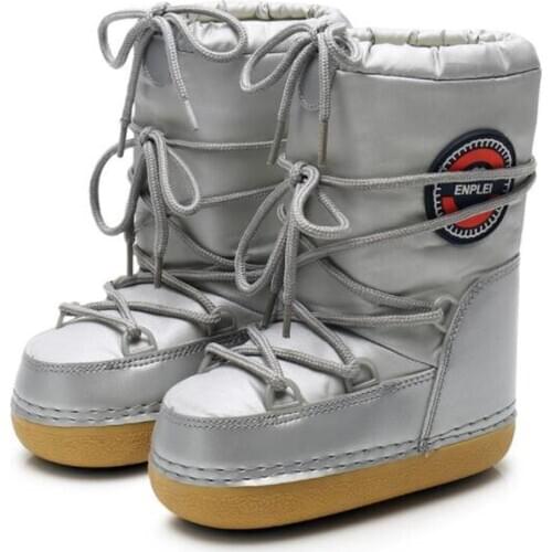 Girls Parent-child Boots Boys Shoes Children Boots Toddler Kids Boots Warm woman Winter Boots Waterproof ski boots Space boots