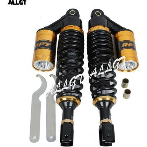 Pair 320mm Motorcycle Air Shock Absorbers Universal Fit For Honda Suzuki ATV Go Kart Quad Dirt Sport Bikes Eye To Clevis
