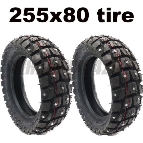 10x3 Inch Cross Country Anti Skid Pedal Roller Tire Winter Snow Outer Tire 255x80 for Speedual Grace 10 Zero 10x Kugoo M4 Pro