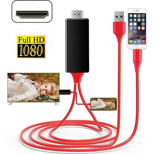 Digital Cable for iphone to AV HDMI-compatible/ HDTV TV Cable 8 Pin Adapter For iPhone 11 XR X 8 8 plus for ipad Mini Air Pro