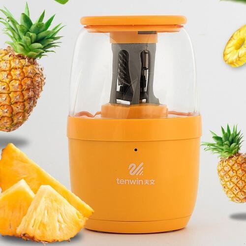 Electric Pencil Sharpener Cute Cartoon Student Stationery Pineapple Shape Humorous Fun USB Charging Portable Pencil Sharpener