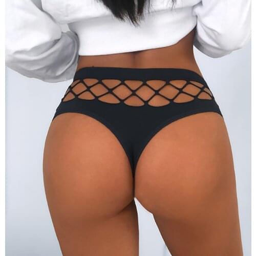 Sexy Hollow Underwear Women Sexy Tanga G-strings Thongs Sexy Lingerie Panties Bragas Y Tangas Elastic High Waist Panties String