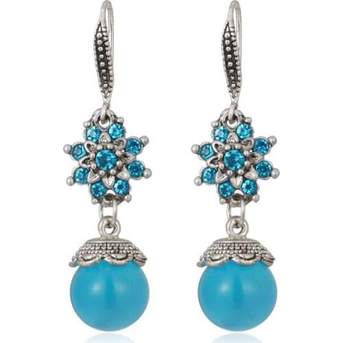 YaYi Jewelry Fashion Multi-Color Milk Stone Opal Rhinestone Dangle Crystal Women Silver Color Wear Ear Hook Stud Tassel Earrings