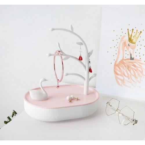 Women Jewelry Box Swan Lake Jewelry Organizer Ring Earring Necklace Dispaly Holder Storage Box Birthday Gift for women Accessori