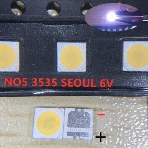 1000pcs SEOUL High Power LED Backlight 2W 3535 6V Cool White 135LM TV Application SBWVL2S0E LCD Light Beads