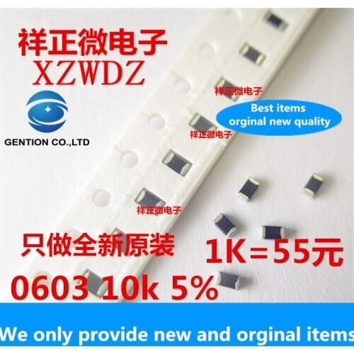 50pcs 100% orginal new Original genuine 0603 10K 5% NTC SMD thermistor SDNT1608X103J3950HTF