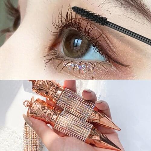 Elongated Curls, Thick, Waterproof, Lengthened, Sweat Proof, No Blooming, Mascara, Beauty Makeup, Glitter Diamonds