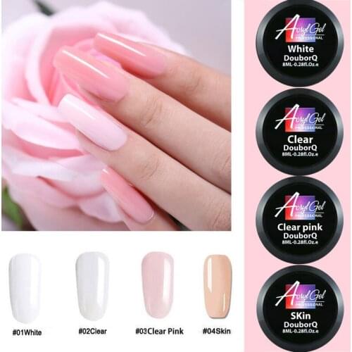 8ml Nails uv gel UV Gel Nails Builder Poly Nail Gel Kit Extension Acrylic Nail Art Crystal UV Resin Builder Gellak