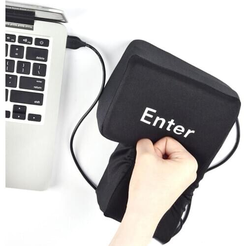 USB Enter Key Vent Pillow Soft Computer Button Return Key For Offices Decompression Pillow Stress Relief Toy