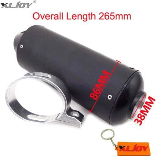 XLJOY 38mm Alloy Exhaust Muffler Black For 140cc 150cc 160cc CRF50 Thumpstar SSR Chinese Dirt Pit Bike Motorcycle Crass