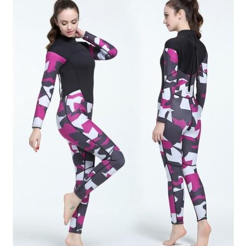 Woman & Man Swimsuit Surfing Snorkeling Scuba Diving Full Body Long Sleeve & Pants 3mm Neoprene Woman Diving Wetsuit