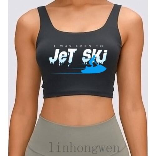 Jet Ski Women Tank Top Fashion Personalized Original Spring Round Collar Cotton Letter Loose Crop Top