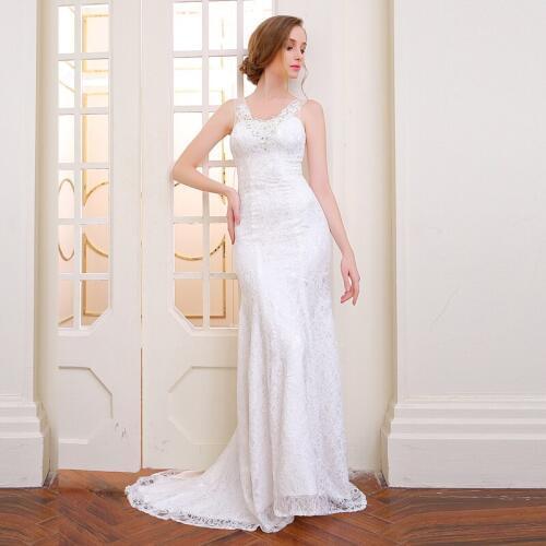 Poemssongs Real photo V-neck mermaid wedding dresses 2020 sexy backless vestido de noiva robe de mariage ball gowns