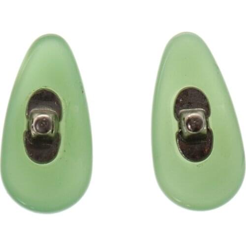 1 Pair Eyeglass Sunglass Glasses Accessories Screw On Jade Nose Pads Vision Care