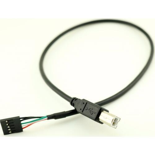 1pcs 50cm USB 2.0 Type B Male to Dupont 5 Pin Female Header Motherboard Adapter Cable for printer
