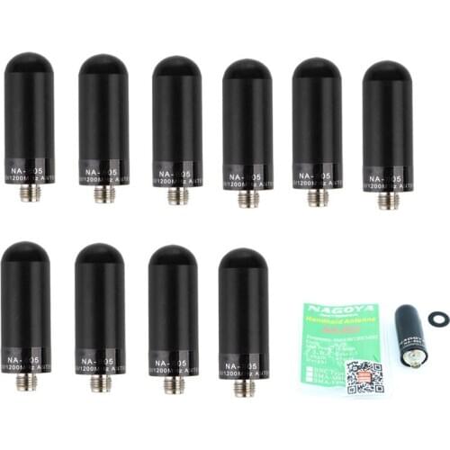 10PCS High-gain Nagoya NA-805 SMA Male / SMA Female / BNC Dual Band Short Antenna For Kenwood Baofeng GT-3 UV-5R Walkie Talkie