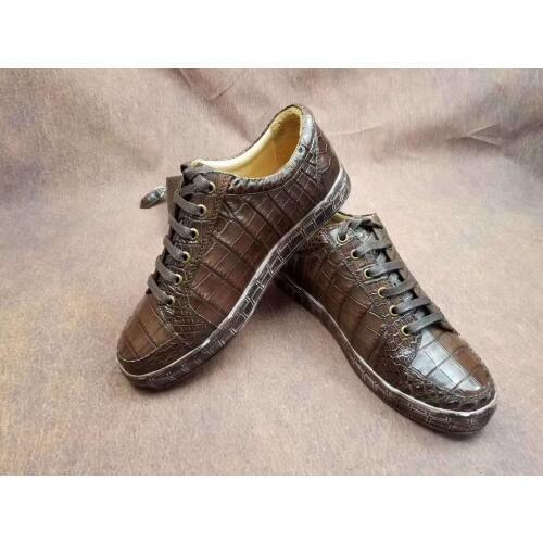 100% Genuine real crocodile belly skin men shoe, black&brown color matt crocodile belly leather men dress business shoe sneaker