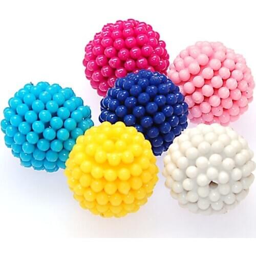 100pcs Wholesales Spacer Loose Beads 20mm Random Mixed Bayberry Ball Plastic Beads For DIY Jewelry Making Supplies