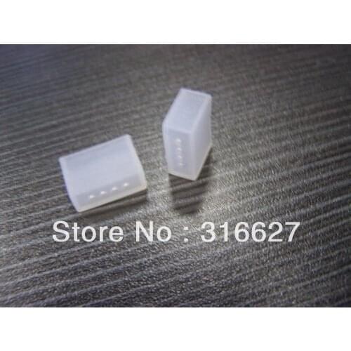 1000pcs/lot 8MM/10MM/15MM Silicon end cap for 3528/ 5050 SMD single color Led flexible Strip light end clips part have hole