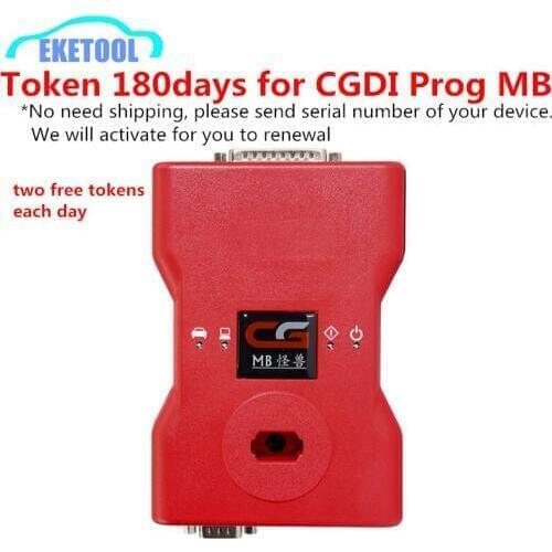 180 Days Two Free Tokens Each Day Add Token Service For CGDI Prog MB For Benz Car Key Programmer