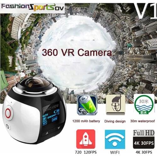 360 Degree Camera VR 4K Wifi Video Mini Panoramic 2448*2448 HD Panorama Action 30m Waterproof Sports Driving Cam
