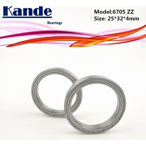 6705 ZZ 4pcs ABEC-1 25x32x4 6705ZZ Thin Section Deep Groove Ball Bearing 6705