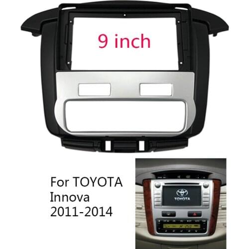 2 Din Car Radio Fascia For TOYOTA Innova 2011 2012 2013 2014 Auto Stereo Head Unit Dash Panel Frame Kit Center Console Holder