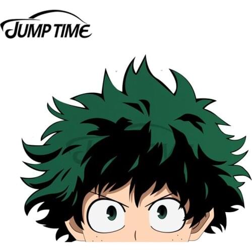 JumpTime 13 x 12.2cm Izuku Midoriya Peeker Deku My Hero Academia Personality Car Stickers Fashion Decal Waterproof Decoration