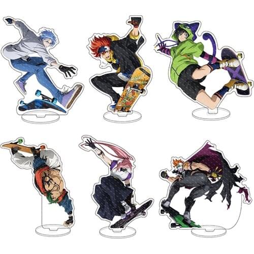 Skateboard Anime SK∞ SK8 The Infinity Acrylic Keychain Reki Kyan Langa Hasegawa Miya Cherry Blossom Joe Stand Model Plate Holder