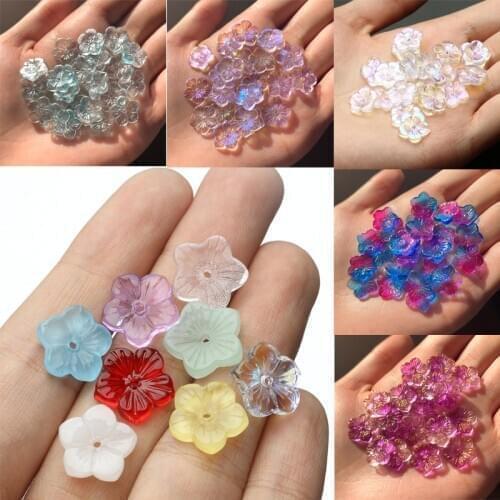 20pcs/lot 12x12mm Flower Lampwork Czech Glass Loose Spacer Beads for Needlework Jewelry Making Diy Bracelet Earrings Wholesale