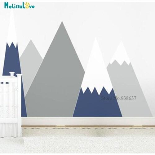Nursery Baby Room Adventure Mountain Personalized Decal Wall Sticker for Removable Vinyl Headboard Decor BB868