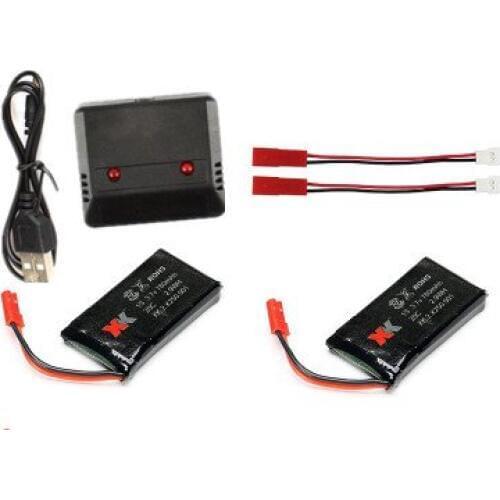 EBOYU(TM) XK X250 RC Quadcopter Drone Spare Parts 3.7V 780mAh 2 X Lipo Battery & 1 X Battery Charger