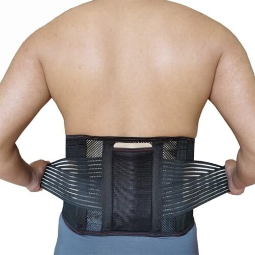 Elastic Adjustable Sports Breathable Belt for Men Bodybuilding Waist Posture Corrector Brace Lower Back Lumbar Support Belt