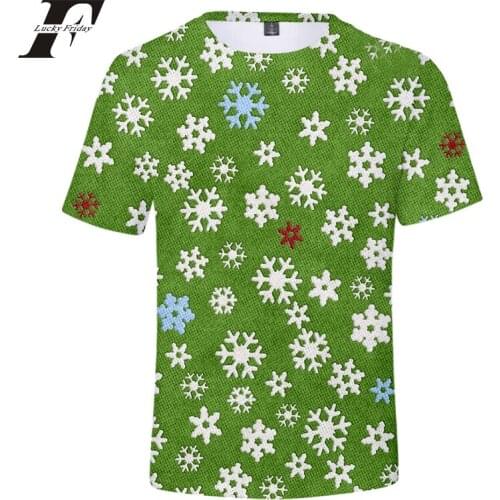 K-pop Christmas Western traditional festival Santa Claus pattern print t-shirt Men/Women Casual Short Sleeve t shirt Clothes