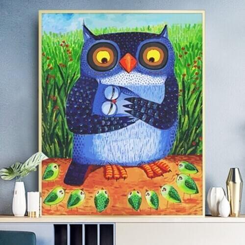 Painting By Numbers Owl Animals DIY Kits Coloring By Numbers Unique Gift Home Wall Art Decor 40x50 Artwork