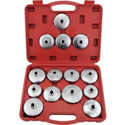 14pcs Cap Type Oil Filter Removal Oil Filter Wrench Fuel Filter Tool