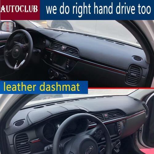 For Kia Rio 4 2017 2018 2019 Leather Dashmat Dashboard Cover Car Dash Mat SunShade Carpet Accessories Styling(only Fit Russia)