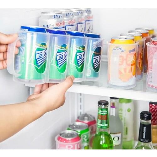 Kitchen Containers Storage Box Refrigerator Beverage Cola Organizer Drink Four Case Can Storage Holder Kitchen Item