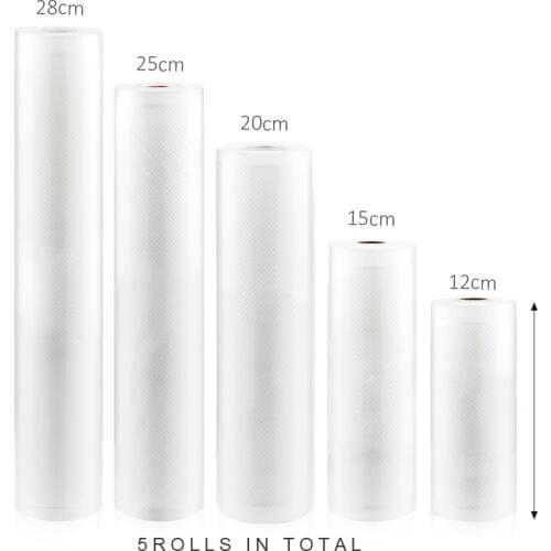 Kitchen Food Vacuum Bag Storage Bags For Vacuum Sealer Food Fresh Long Keeping 12+15+20+25+28cm*500cm