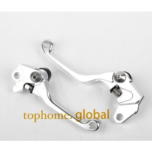 Hot One Pair CNC Pivot Dirttbike Brake Clutch Levers Silver Color For Suzuki RM125 RM250 1996-2003 2002 2001 2000 1999 1998 1997
