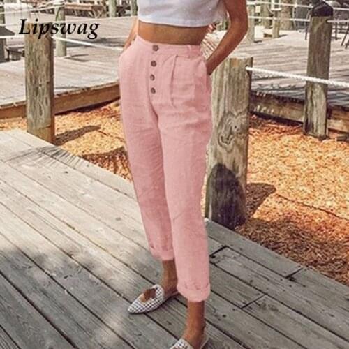 Lipswag Women's Linen Trousers