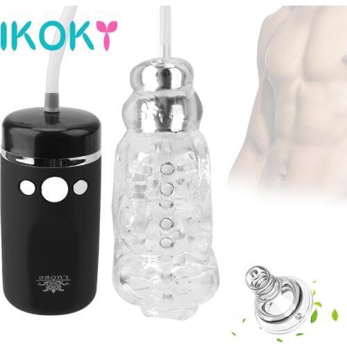 IKOKY Male Masturbator Cup Sex Toy For Men Strong Suck Electric Blowjob Vibrating Adult Products Oral Sex Machine Sex Product