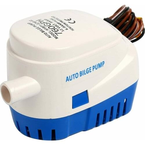 Small Rustproof Drainage Pumps Fully Automatic Submersible Boat Bilge Water Pump 12V 760gph With Float Switch