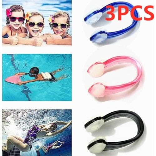 2021 New Silicone Swimming Nose Clips 1PC/3PCS Swimming Earplugs Waterproof Nose Clips For Children Adult Swimming Supplies